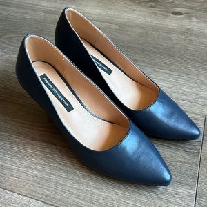 French Connection kitten heels navy size 7